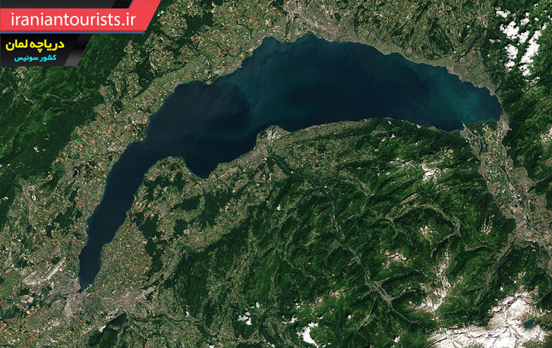 تصویر ماهواره ای از دریاچه لمان سوئیس